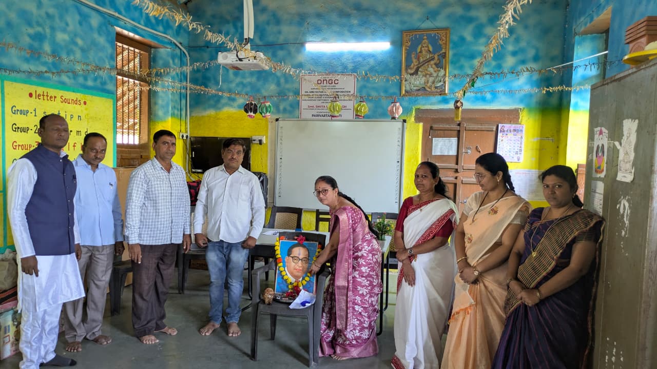 जि. प. शाळा दहिवद बुद्रुक येथे भारतरत्न डॉ. बाबासाहेब आंबेडकर जयंती उत्साहात साजरी