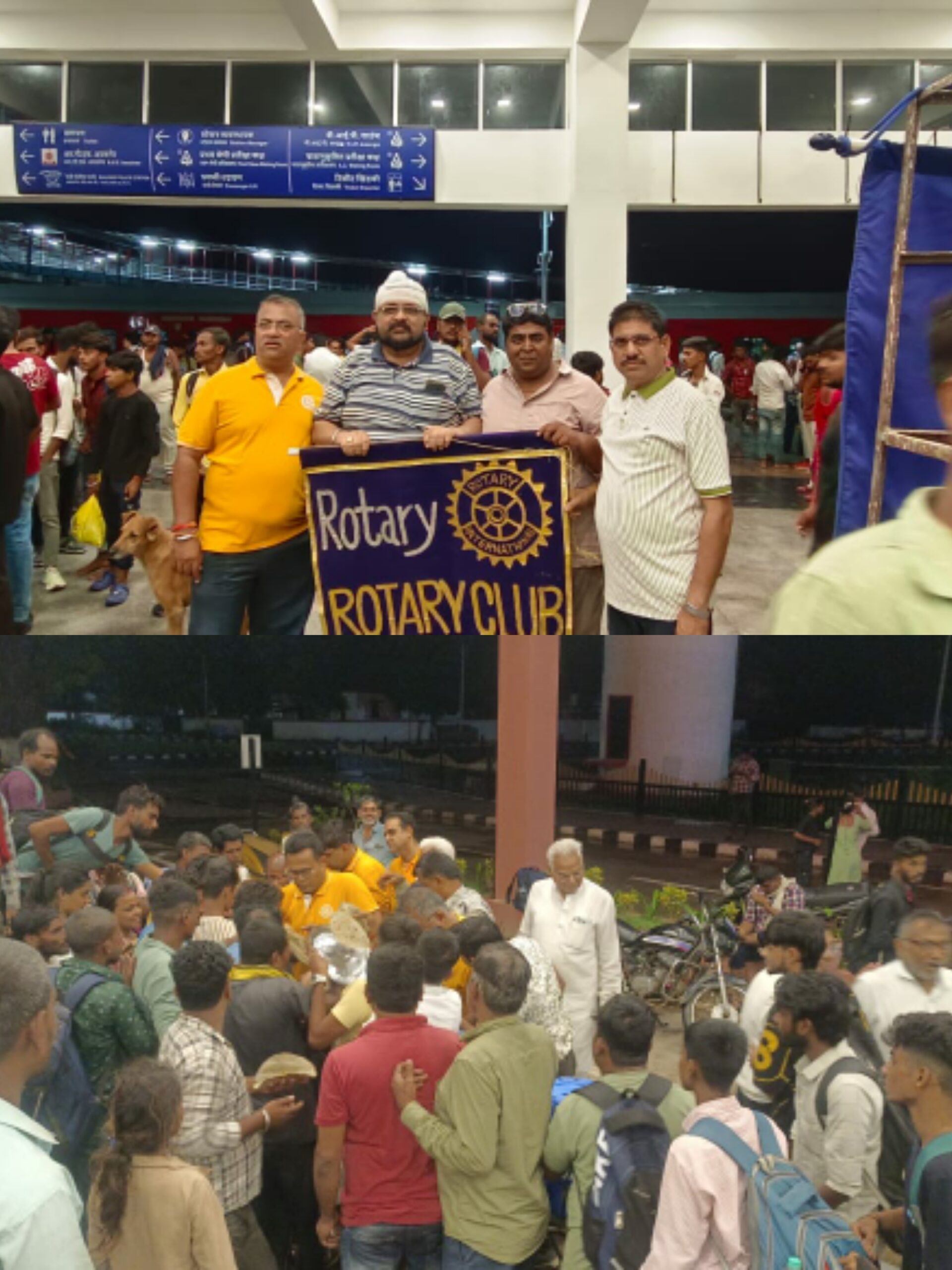 पुराच्या संकटात मानवतेचा हात! रोटरी क्लब अमळनेरकडून हजारो प्रवाशांना अन्नसेवा  वापी विभागातील पुरामुळे मार्ग बदललेल्या पटना–बांद्रा एक्स्प्रेसमधील १२०० प्रवाशांना रेल्वे स्थानकावर दिला दिलासा