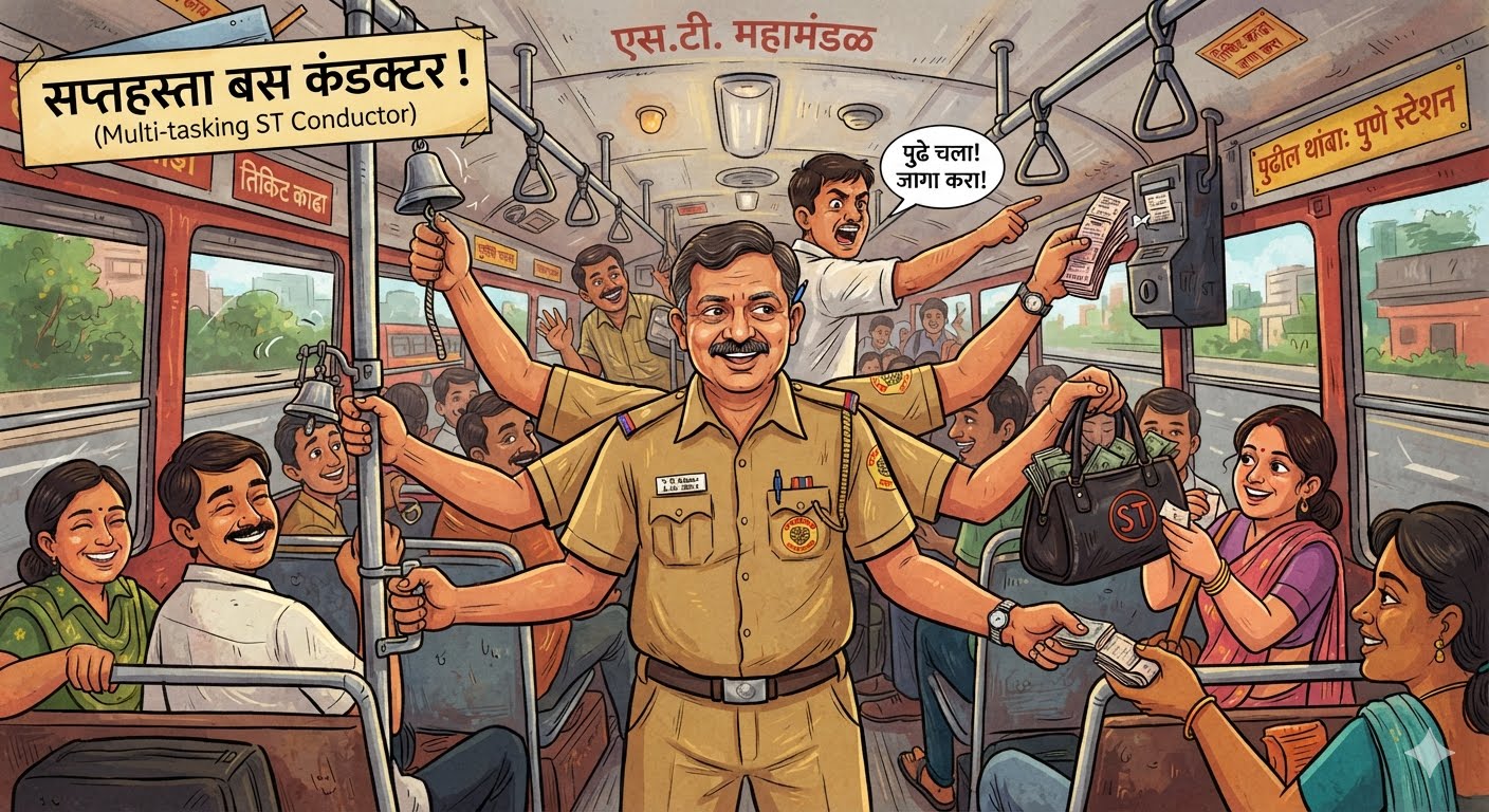 ⭕ एसटीच्या NCMC कार्डचा ‘रिचार्ज’ प्रश्न ऐरणीवर; लाखो ज्येष्ठ व महिलांना गैरसोयीचा फटका कार्डसाठी ₹२०० भरले, आता रिचार्जसाठीही फेऱ्या; ऑनलाइन रिचार्जची सुविधा देण्याची मागणी….