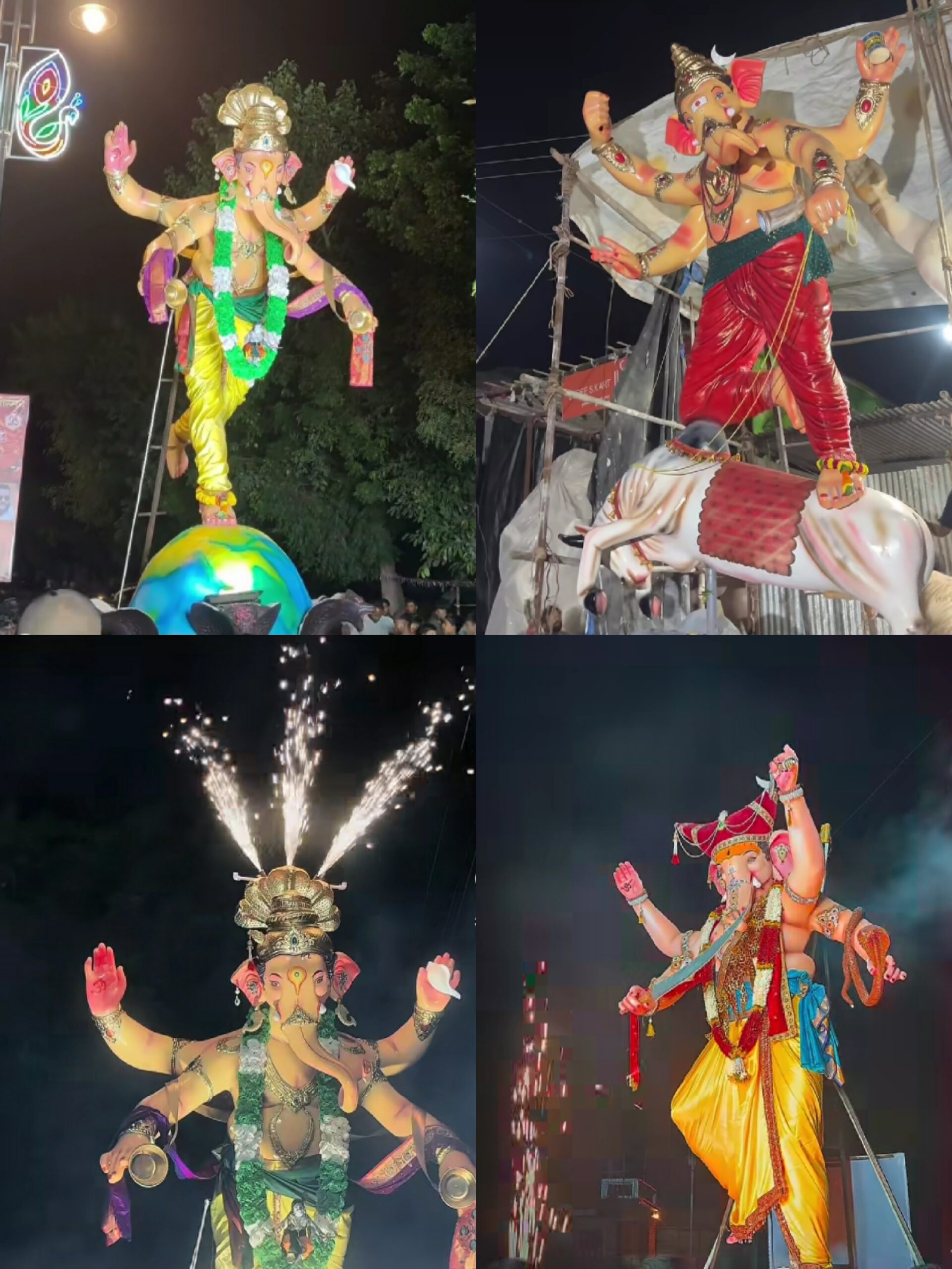 ढोल-ताशांच्या गजरात अमळनेरात गणरायाचे जल्लोषात आगमन!  ‘गणपती बाप्पा मोरया’च्या जयघोषाने शहर दुमदुमले; भक्तिमय वातावरणात गणेशोत्सवाला उत्साहात प्रारंभ