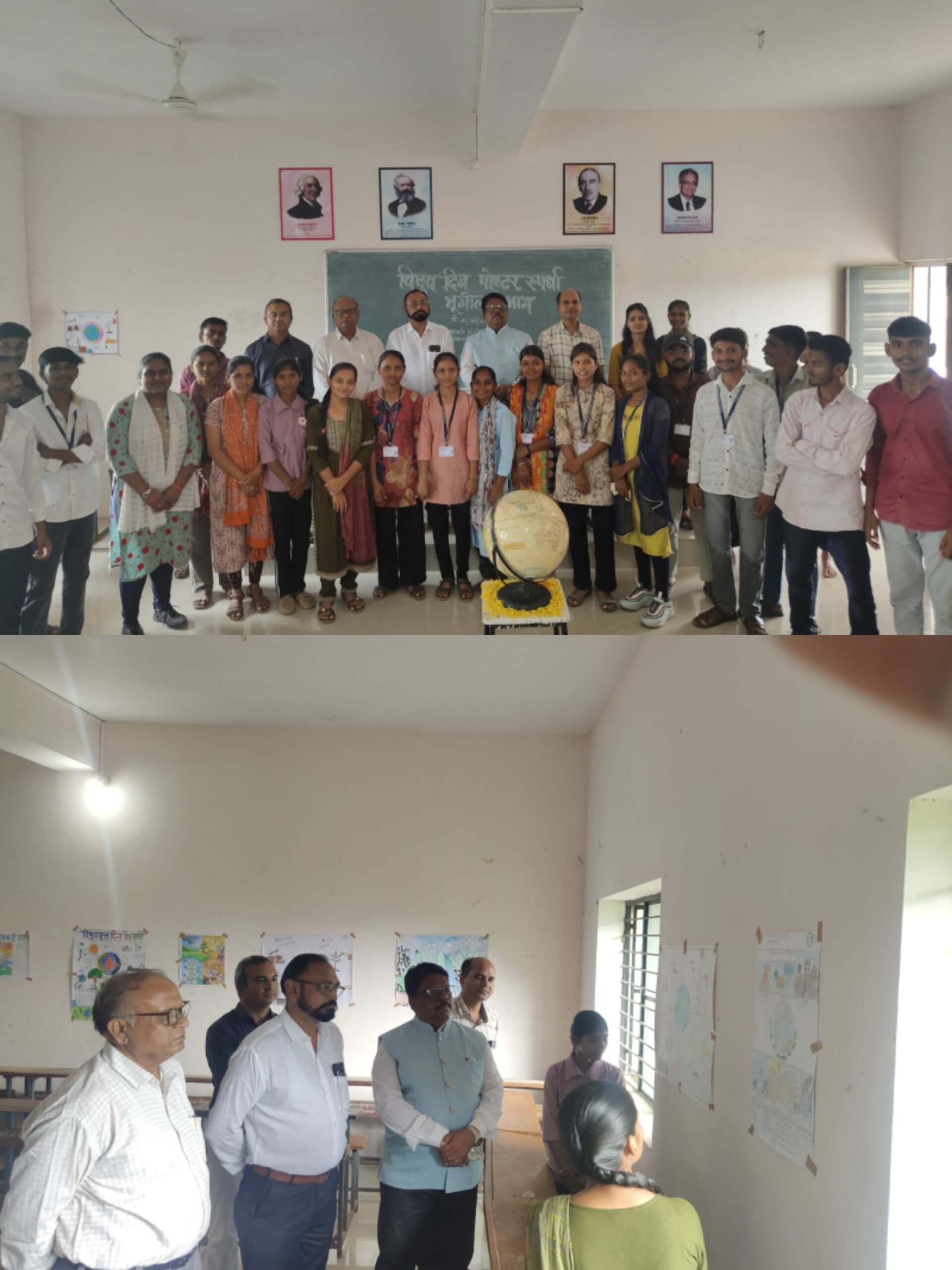 विषुवदिनानिमित्त पोस्टरमधून विद्यार्थ्यांनी मांडल्या ज्वलंत भौगोलिक समस्या  सौ. र. ना. देशमुख महाविद्यालयात भूगोल विभागातर्फे पोस्टर स्पर्धेचे आयोजन; २५ विद्यार्थ्यांचा उत्स्फूर्त सहभाग