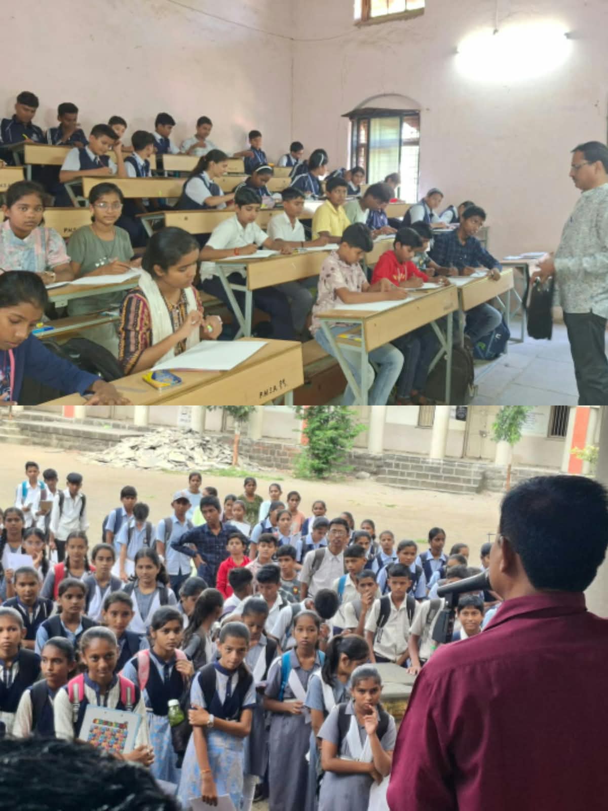 प्रताप हायस्कूल केंद्रावर शासकीय चित्रकला परीक्षा उत्साहात  एलिमेंटरीचे ५४३, इंटरमिजिएटचे ५०० विद्यार्थी सहभागी